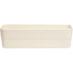 Boîte plastique beige 25x11xH7cm
