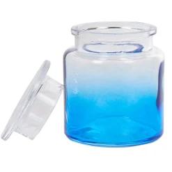 Boîte poubelle à coton effet tie and die bleu