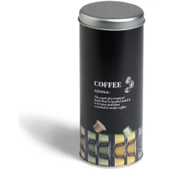 Boîte pour capsules de café en métal - Ø7,8xH18cm