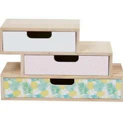 Boîte range bureau 3 tiroirs Sweet exotic