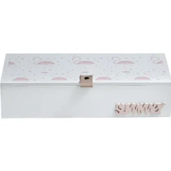 Boîte range bureau blanche et rose design Sweet exotic