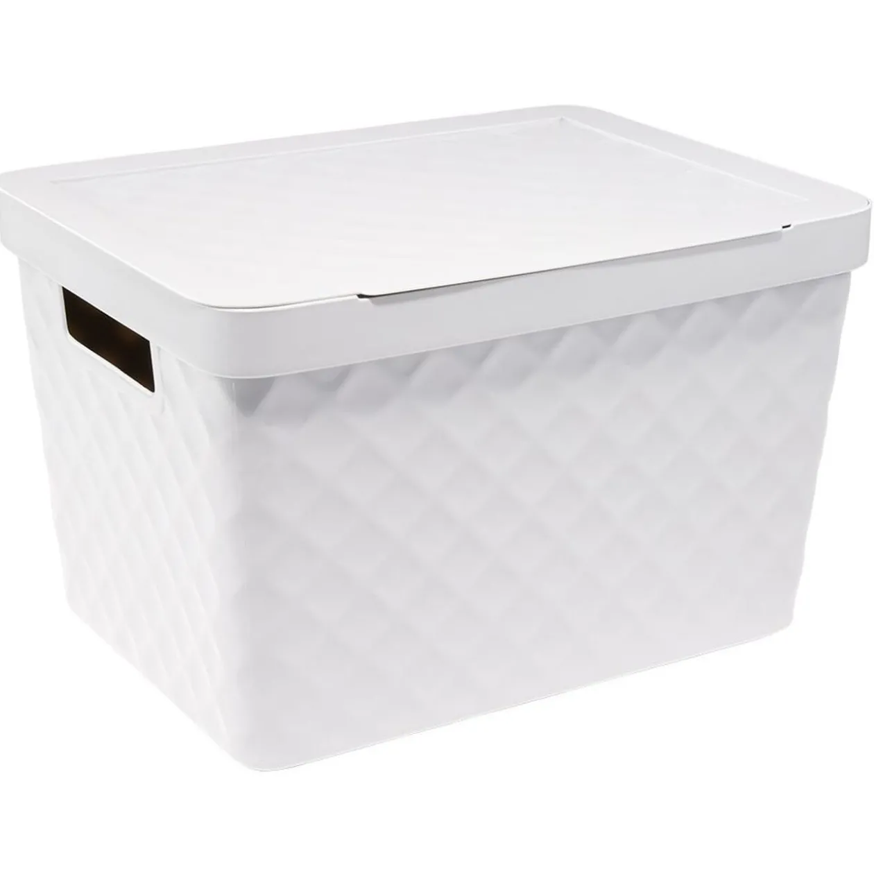 Boîte rangement en plastique design relief 17,5L