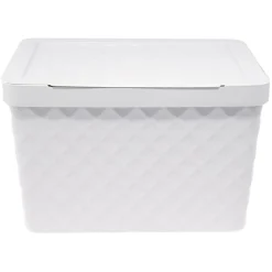Boîte rangement en plastique design relief 17,5L