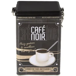 Boîte rectangulaire en métal design café noir