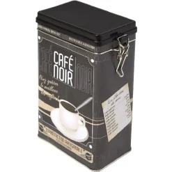 Boîte rectangulaire en métal design café noir