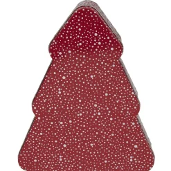 Boîte sapin de Noël rouge étoilé