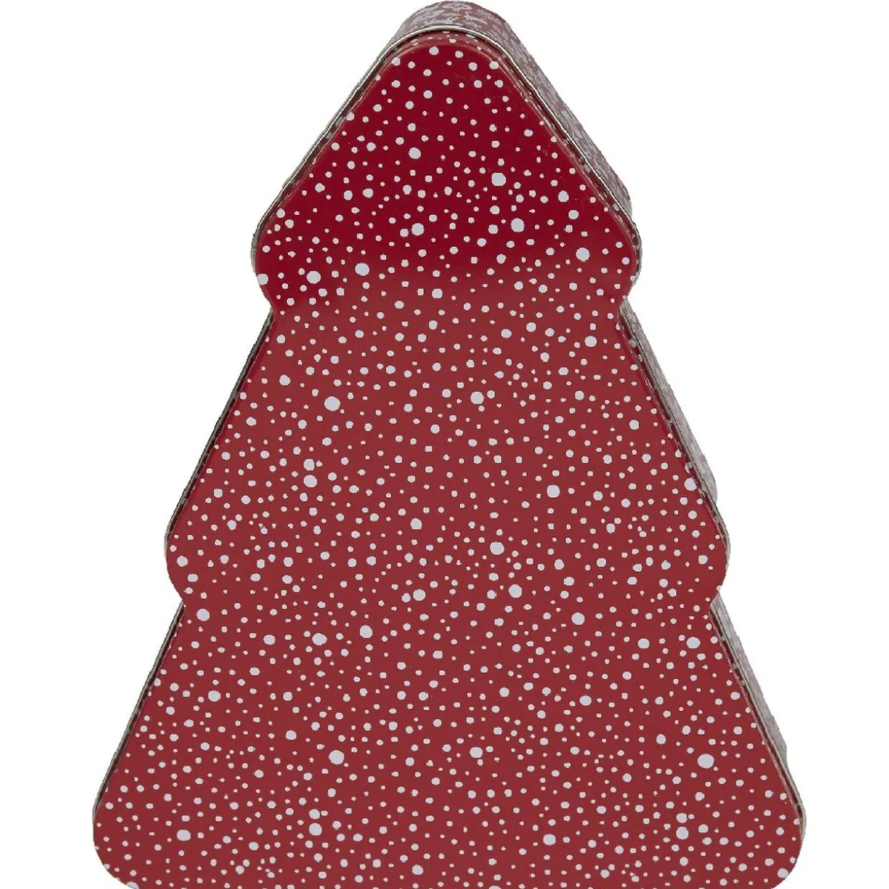 Boîte sapin de Noël rouge étoilé