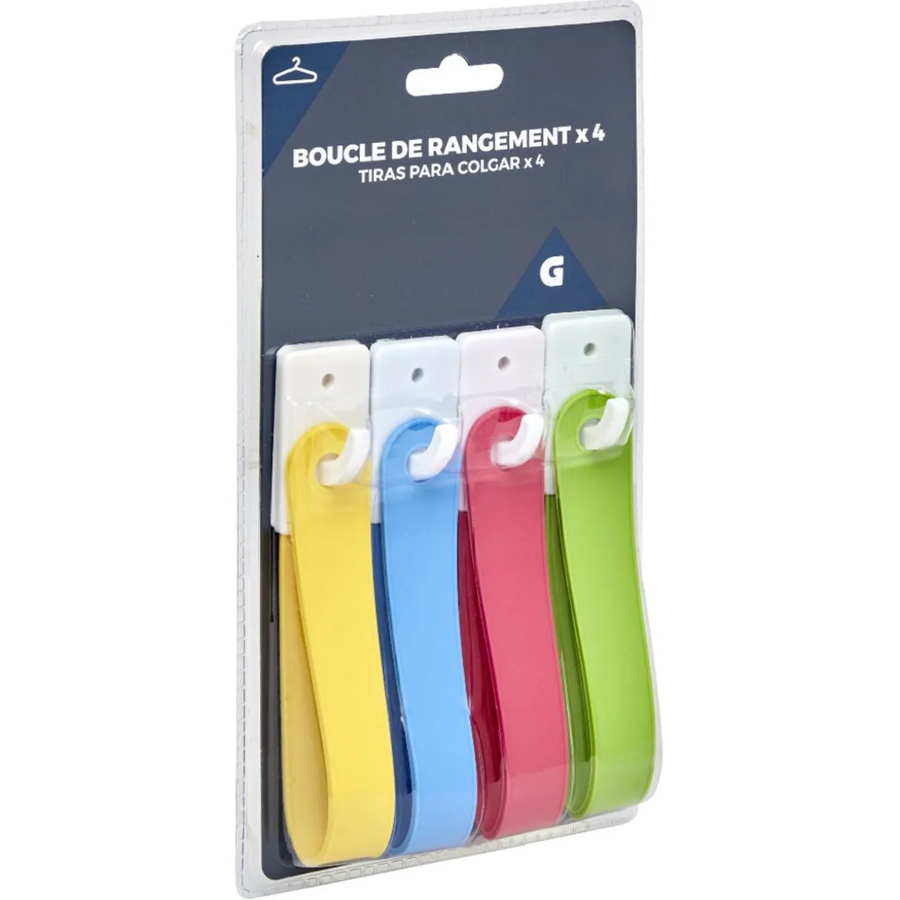 Boucle de rangement à suspendre en plastique