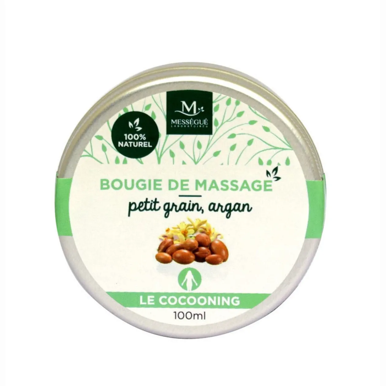 Bougie de massage petit grain et argan