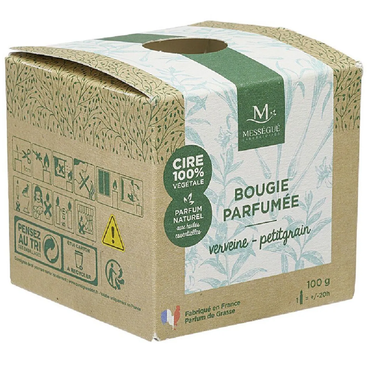 Bougie parfumée Verveine- petit grain