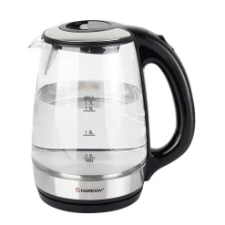 Bouilloire en verre Homday électrique à LED bleu 1,7L