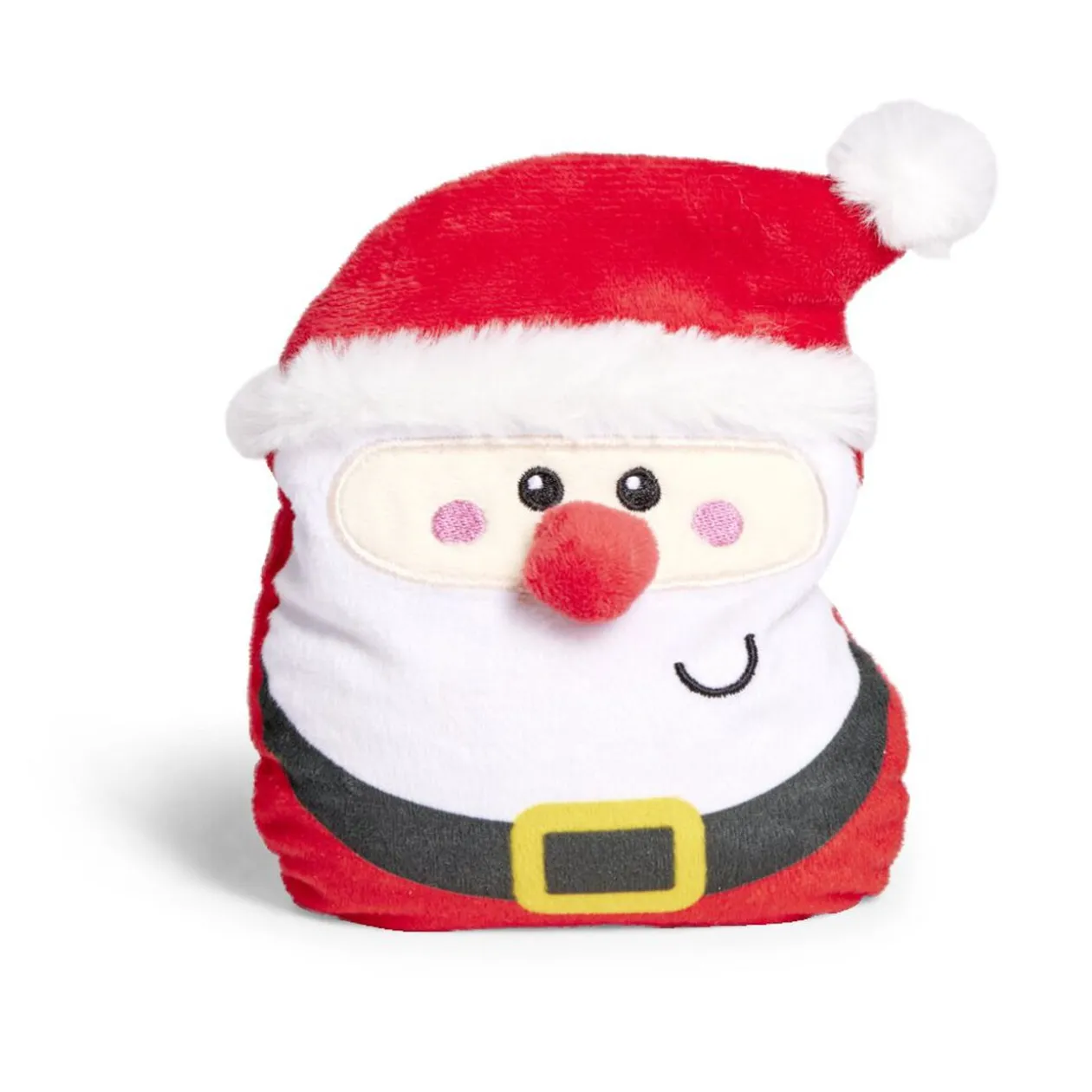 Bouillote Père Noël rouge et blanc 15,5x16,5cm