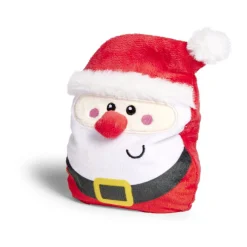 Bouillote Père Noël rouge et blanc 15,5x16,5cm