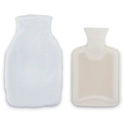 Bouillotte chauffe mains 780ml effet fourrure grise 16x25cm