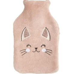 Bouillotte design chat rose