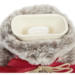 Bouillotte et masque pour les yeux effet fourrure