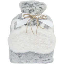 Bouillotte et masque pour les yeux effet fourrure