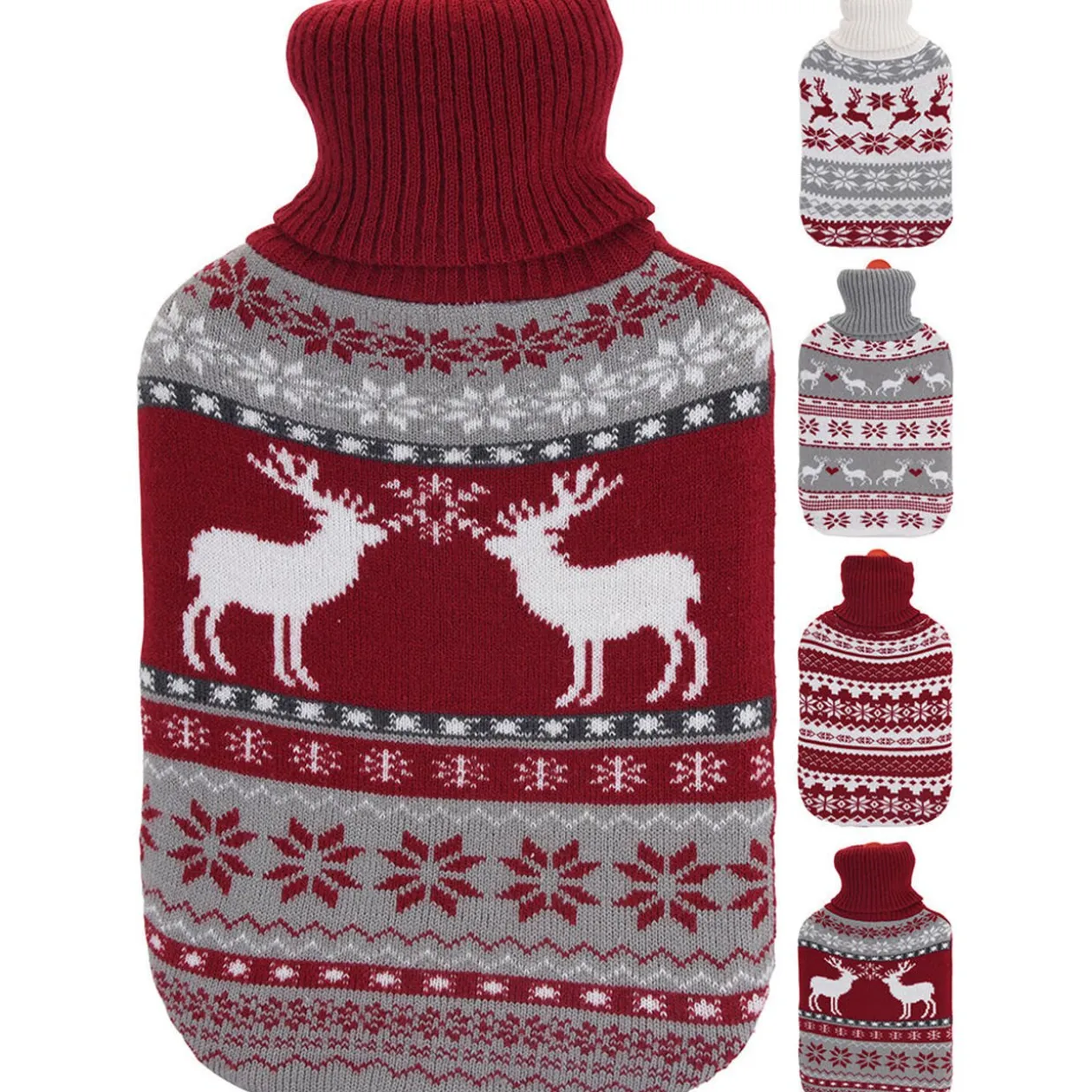 Bouillotte Noël avec housse motif edelweiss 1,75L