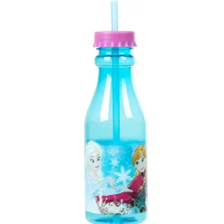 Bouteille avec paille La Reine des Neiges