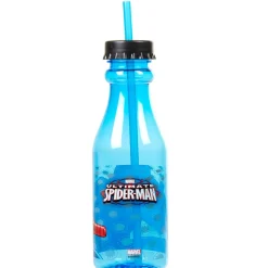 Bouteille avec paille Spiderman