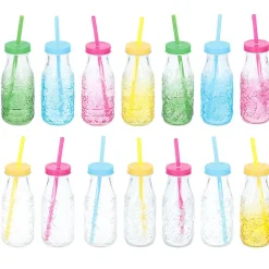 Bouteille en verre avec paille 320 ml