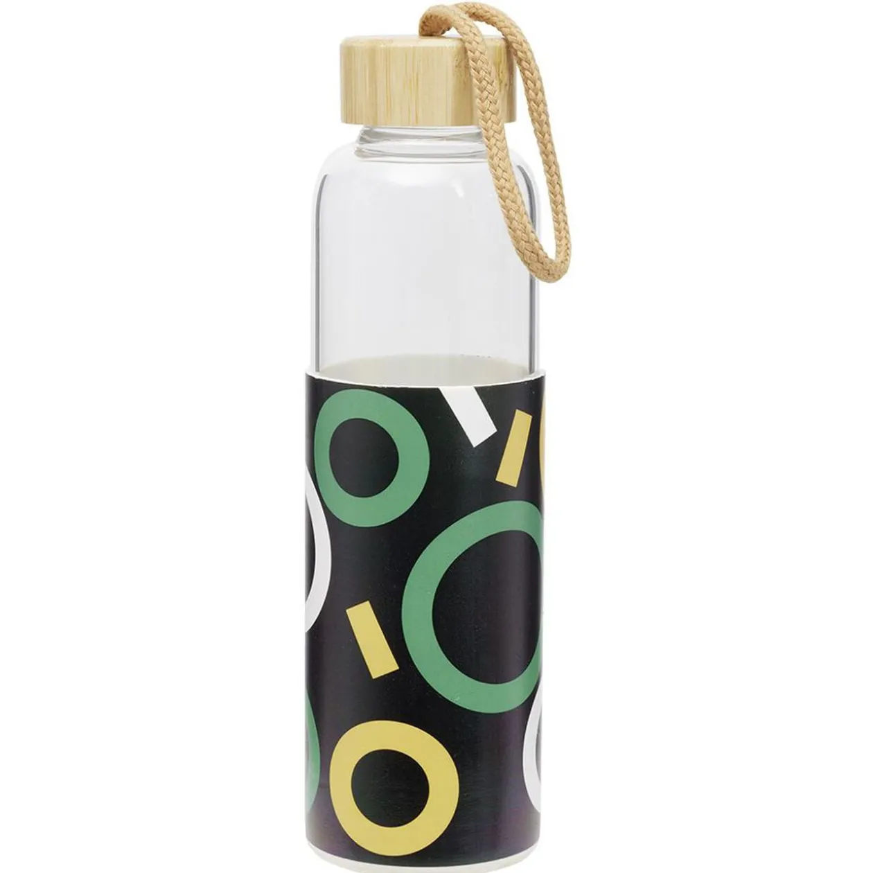 Bouteille en verre avec étui silicone antidérapant 550ml Ø6,6xH24cm