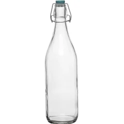 Bouteille en verre et bouchon coloré