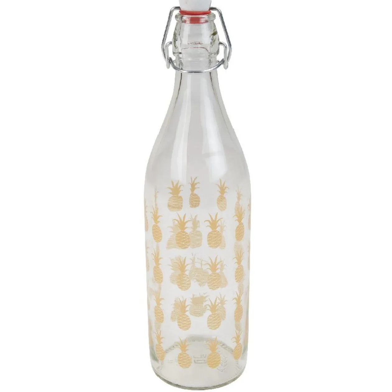Bouteille en verre Officina style tropical motif ananas 1L