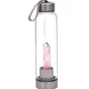 Bouteille en verre quartz rose H.24 cm