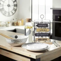 Bouteille en verre transparent et bouchon liège 1L