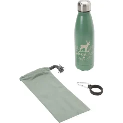 Bouteille isotherme inox avec housse et mousqueton 480 ml