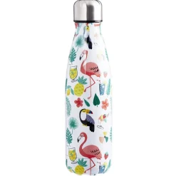 Bouteille isotherme inox imprimé tropical 500 ml