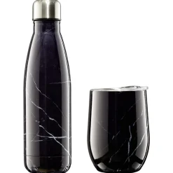 Bouteille isotherme inox 500 ml + tasse 300 ml