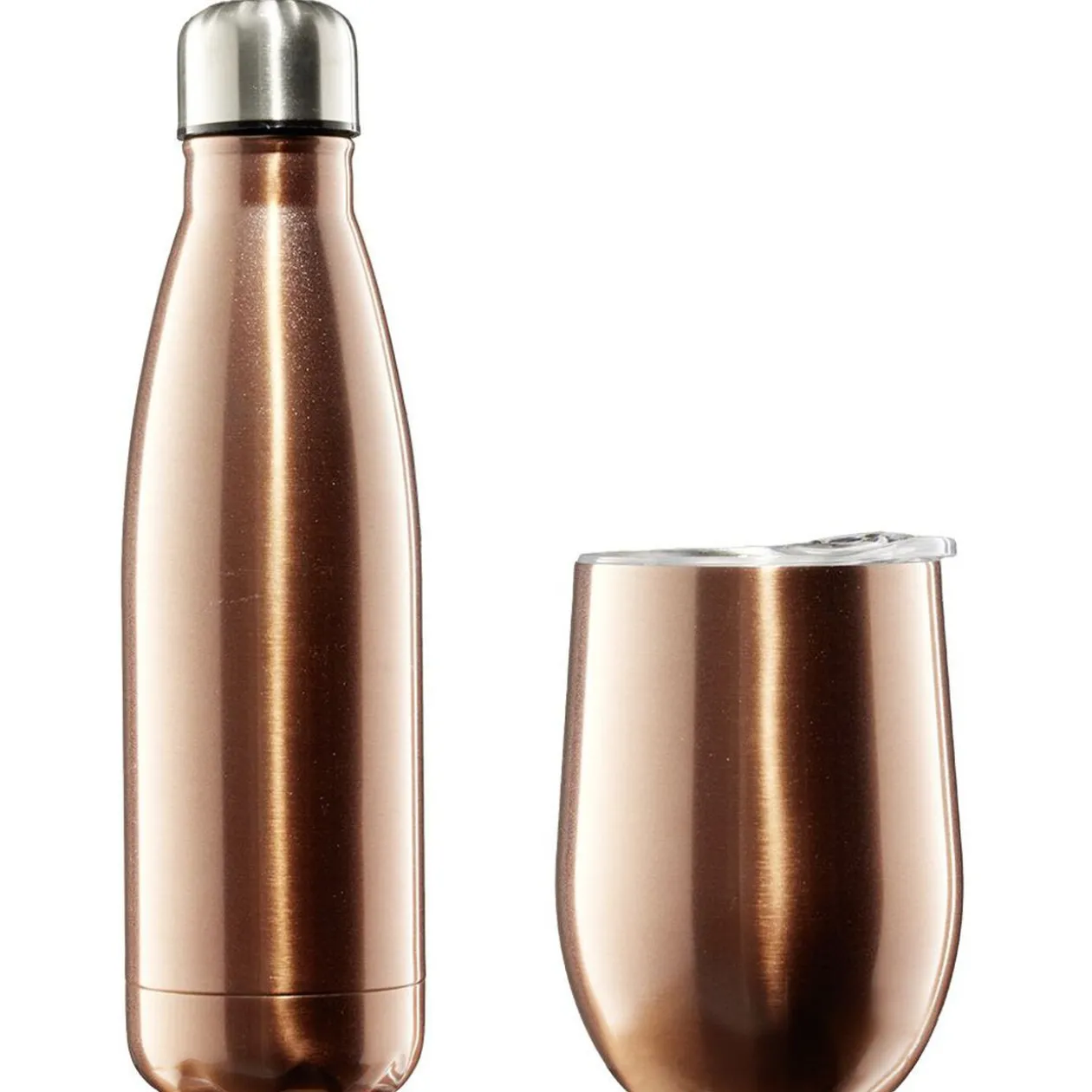 Bouteille isotherme inox 500 ml + tasse 300 ml