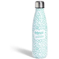 Bouteille isotherme Merci pour cette année 500ml inox 4 modèles