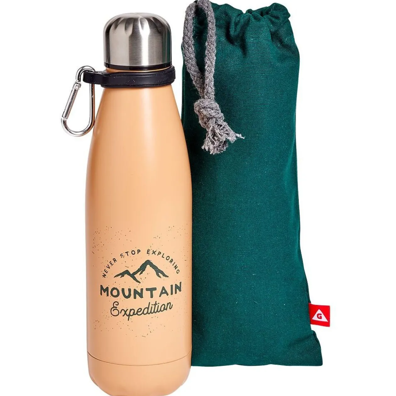 Bouteille isotherme 480ml avec housse orange