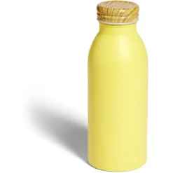 Bouteille isotherme 400ml inox et bois - 4 coloris