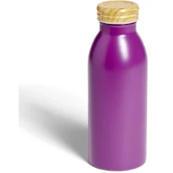 Bouteille isotherme 400ml inox et bois - 4 coloris