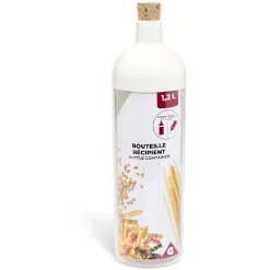 Bouteille récipient 1,2L plastique transparent