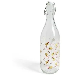 Bouteille verre officina 1L déco Noël - 2 modèles