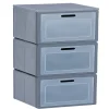 Box Cube 3 casiers pliable gris avec portes 30x30xH90cm