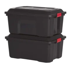 Box de bricolage 40 L noir x2