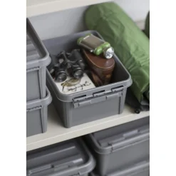 Box de rangement à clip grise 45 L