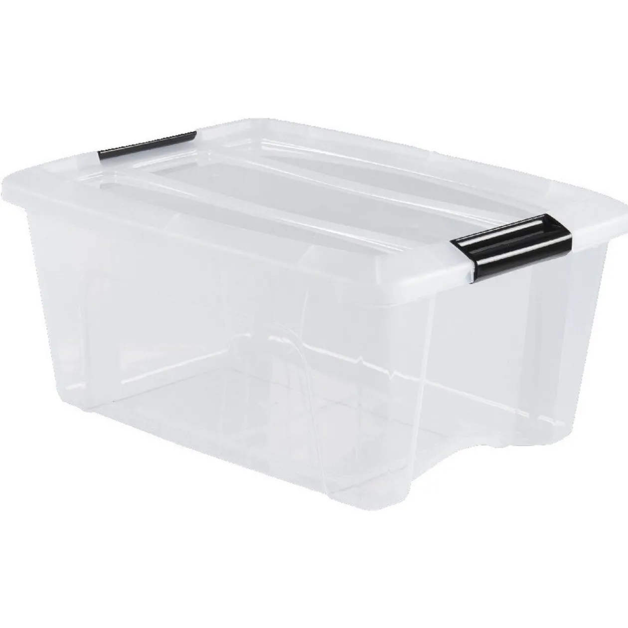 Box de rangement à clips 15 L transparent