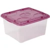 Box de rangement 2 L transparent et violet