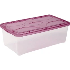 Box de rangement 5 L transparent et violet