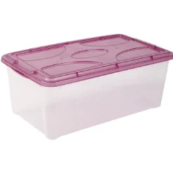 Box de rangement 10 L transparent et violet