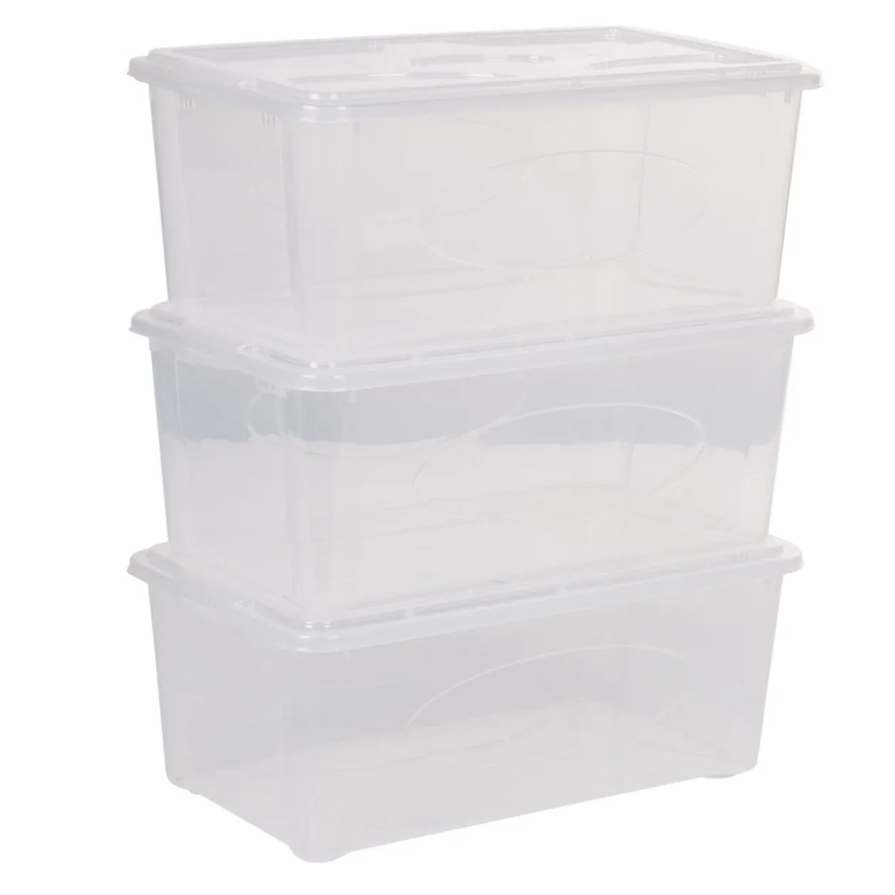 Box de rangement 10 L transparent x3