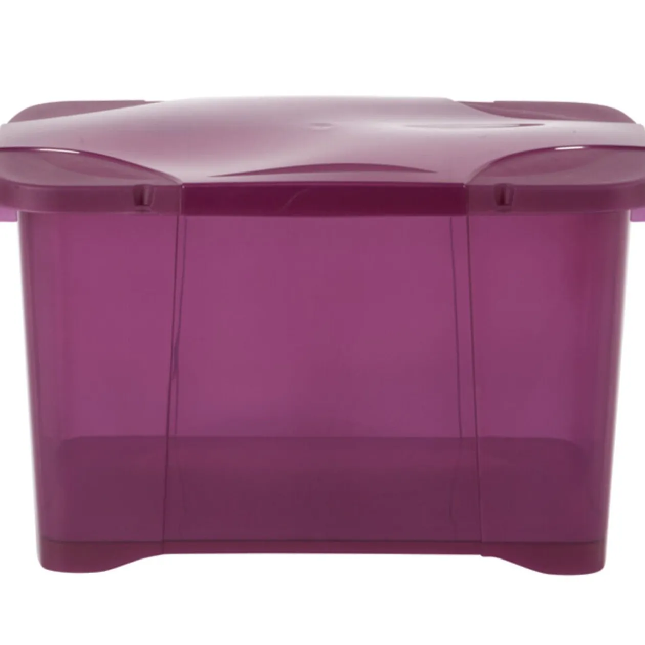 Box de rangement 40 L violet couvercle clip