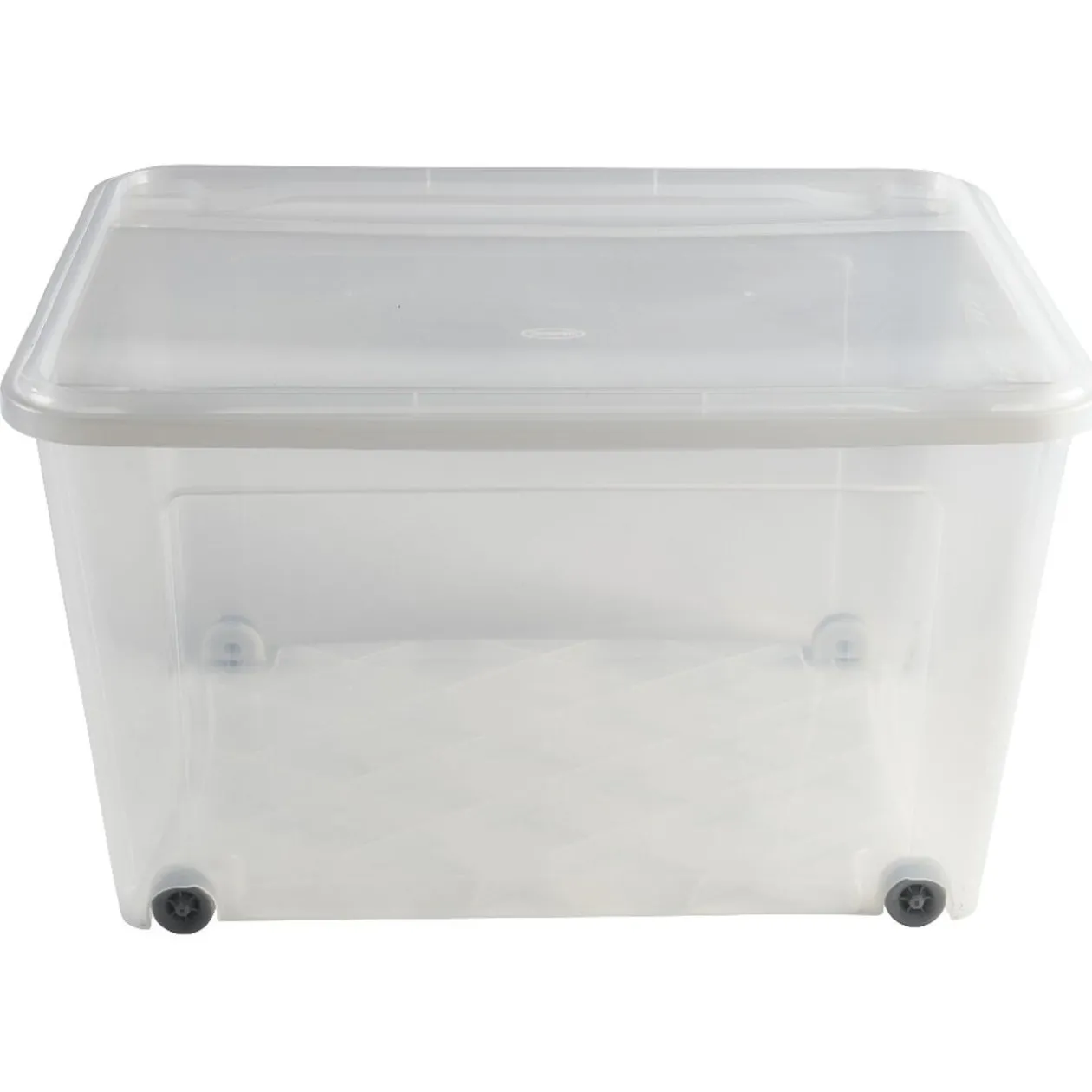 Box de rangement à roulettes transparent 140L
